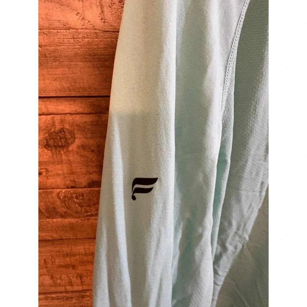 Fabletics Mens Quarter Zip Pullover Mint Green XXL Long Sleeve Athletic Top
